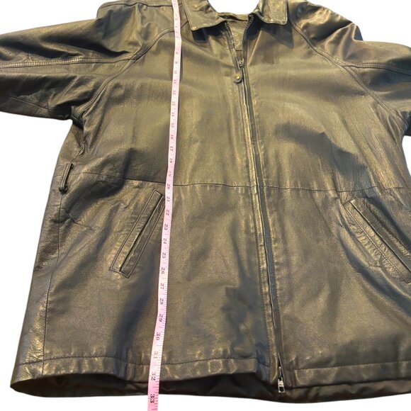 Georgetown Leather Design vintage women's black genuine leather jacket sz L - Picture 9 of 16